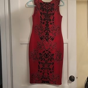 Red & Black Bodycon Dress